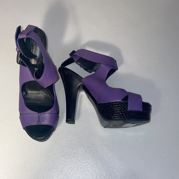 Bottega Veneta Shoes - Bottega Venetta purple platform sandals